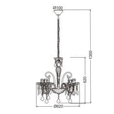 ACA ACA Lighting Acryl závesné svietidlo SF633124P