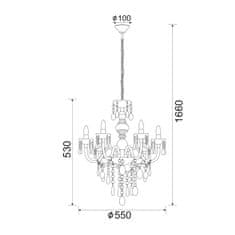 ACA ACA Lighting Acryl závesné svietidlo SF64026M