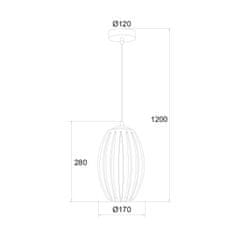 ACA ACA Lighting Acryl závesné svietidlo SF810