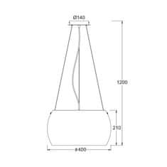 ACA ACA Lighting Style závesné svietidlo CX1009P40CL