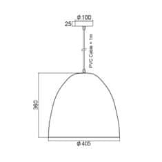 ACA ACA Lighting Style závesné svietidlo KS183240W