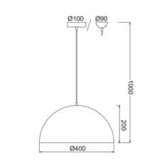 ACA ACA Lighting Style závesné svietidlo OD5391MW