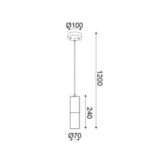 ACA ACA Lighting Style závesné svietidlo V372581PCBB