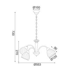 ACA ACA Lighting Prim závesné svietidlo DLX7393