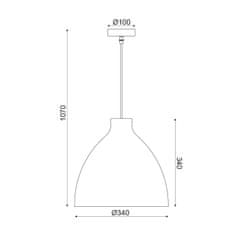 ACA ACA Lighting Prim závesné svietidlo ML1013011N