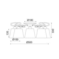 ACA ACA Lighting Prim stropné svietidlo EG165765CBW