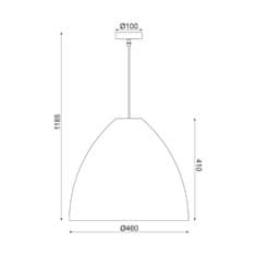 ACA ACA Lighting závesné svietidlo 1XE27 hnedá ratan D45×H119CM OIA ML1013012B