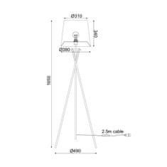 ACA ACA Lighting Prim stojanové svietidlo ML307211FW