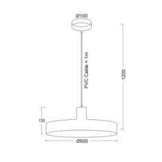 ACA ACA Lighting Prim závesné svietidlo OD5392LWH