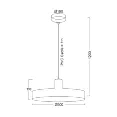 ACA ACA Lighting Prim závesné svietidlo OD5392MBK