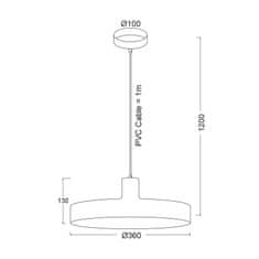 ACA ACA Lighting Prim závesné svietidlo OD5392SPP