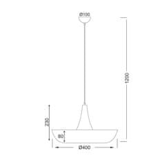 ACA ACA Lighting Prim závesné svietidlo OD5435WH