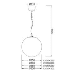 ACA ACA Lighting Prim závesné svietidlo V2010C500