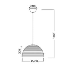 ACA ACA Lighting Prim závesné svietidlo V28507IP40