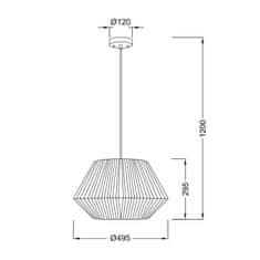 ACA ACA Lighting Prim závesné svietidlo V36320