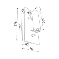 ACA ACA Lighting LED nástenné svietidlo COB 3W 4000K kov čierna INYOKA 151BMB