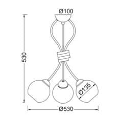 ACA ACA Lighting Elegant závesné svietidlo DL11693C