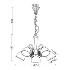 ACA ACA Lighting Elegant závesné svietidlo DL8165