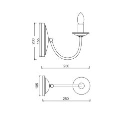 ACA ACA Lighting Elegant nástenné svietidlo DL9311WAG