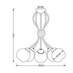 ACA ACA Lighting Elegant závesné svietidlo DL11695C