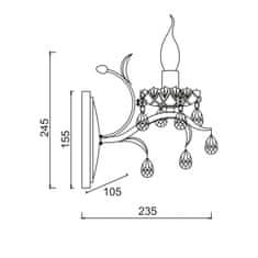 ACA ACA Lighting Elegant nástenné svietidlo DL9341WWG