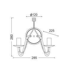 ACA ACA Lighting Elegant nástenné svietidlo DLA0012W