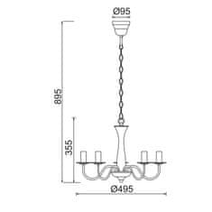 ACA ACA Lighting Elegant závesné svietidlo DLA12015PW