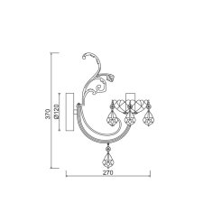 ACA ACA Lighting Elegant nástenné svietidlo DLA12151W