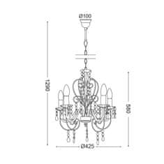 ACA ACA Lighting Elegant závesné svietidlo SF63185PWG