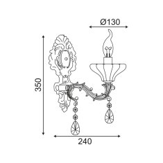 ACA ACA Lighting Elegant nástenné svietidlo TNK854531W