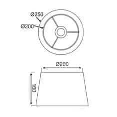 ACA ACA Lighting Mix a amp; Match tienidlo CONE2520B