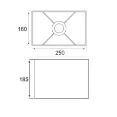 ACA ACA Lighting Mix a amp; Match tienidlo RECT25W