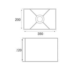 ACA ACA Lighting Mix a amp; Match tienidlo RECT35B