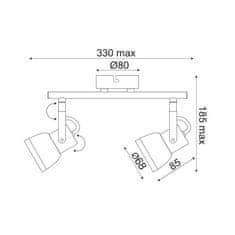 ACA ACA Lighting Spot nástenné a stropné svietidlo MC167792C