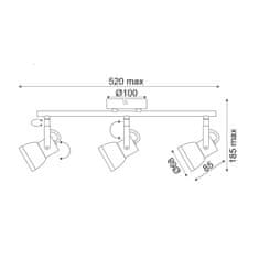 ACA ACA Lighting Spot nástenné a stropné svietidlo MC167793R