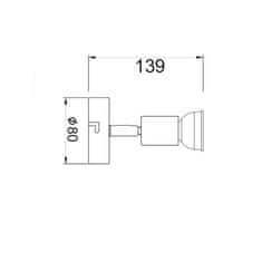 ACA ACA Lighting Spot nástenné svietidlo MC634WH1