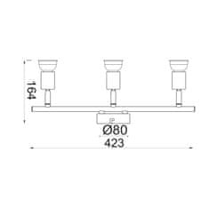 ACA ACA Lighting Spot stropné svietidlo MC634WH3