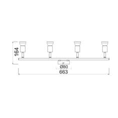 ACA ACA Lighting Spot stropné svietidlo MC634SL4