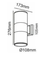 ACA ACA Lighting Garden Wall nástenné svietidlo HI7001B