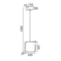 ACA ACA Lighting decoLED LED závesné svietidlo V27LEDP22WH