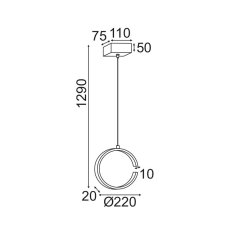 ACA ACA Lighting decoLED LED závesné svietidlo V28LEDP22WH