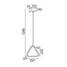 ACA ACA Lighting decoLED LED závesné svietidlo V29LEDP23WH