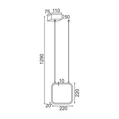 ACA ACA Lighting decoLED LED závesné svietidlo V30LEDP22BK