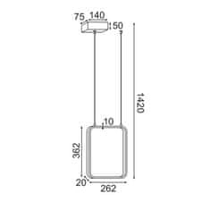 ACA ACA Lighting decoLED LED závesné svietidlo V30LEDP26WH