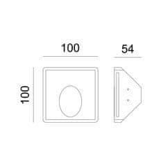 ACA ACA Lighting Gypsum zapustené sadrové svietidlo G8004MR