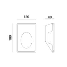 ACA ACA Lighting Gypsum zapustené sadrové svietidlo G8009MR