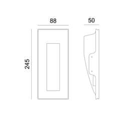 ACA ACA Lighting Gypsum LED zapustené sadrové svietidlo G8011LED