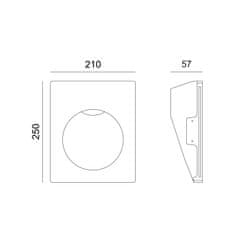 ACA ACA Lighting Gypsum LED zapustené sadrové svietidlo G8016LED