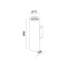 ACA ACA Lighting Gypsum nástenné sadrové svietidlo G85092W