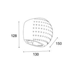 ACA ACA Lighting Gypsum nástenné sadrové svietidlo G85321W